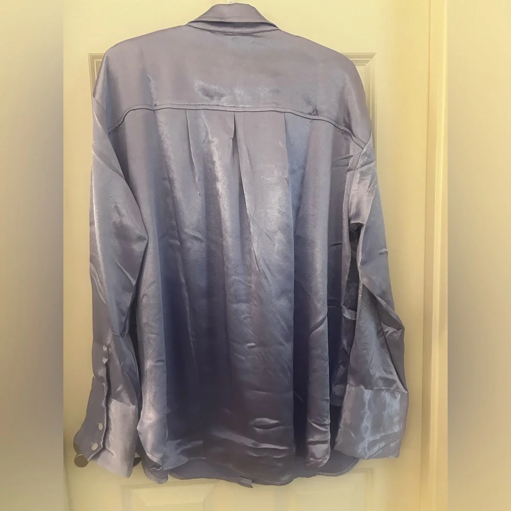Free People Lavender Satin Blouse - Picture 3 of 6